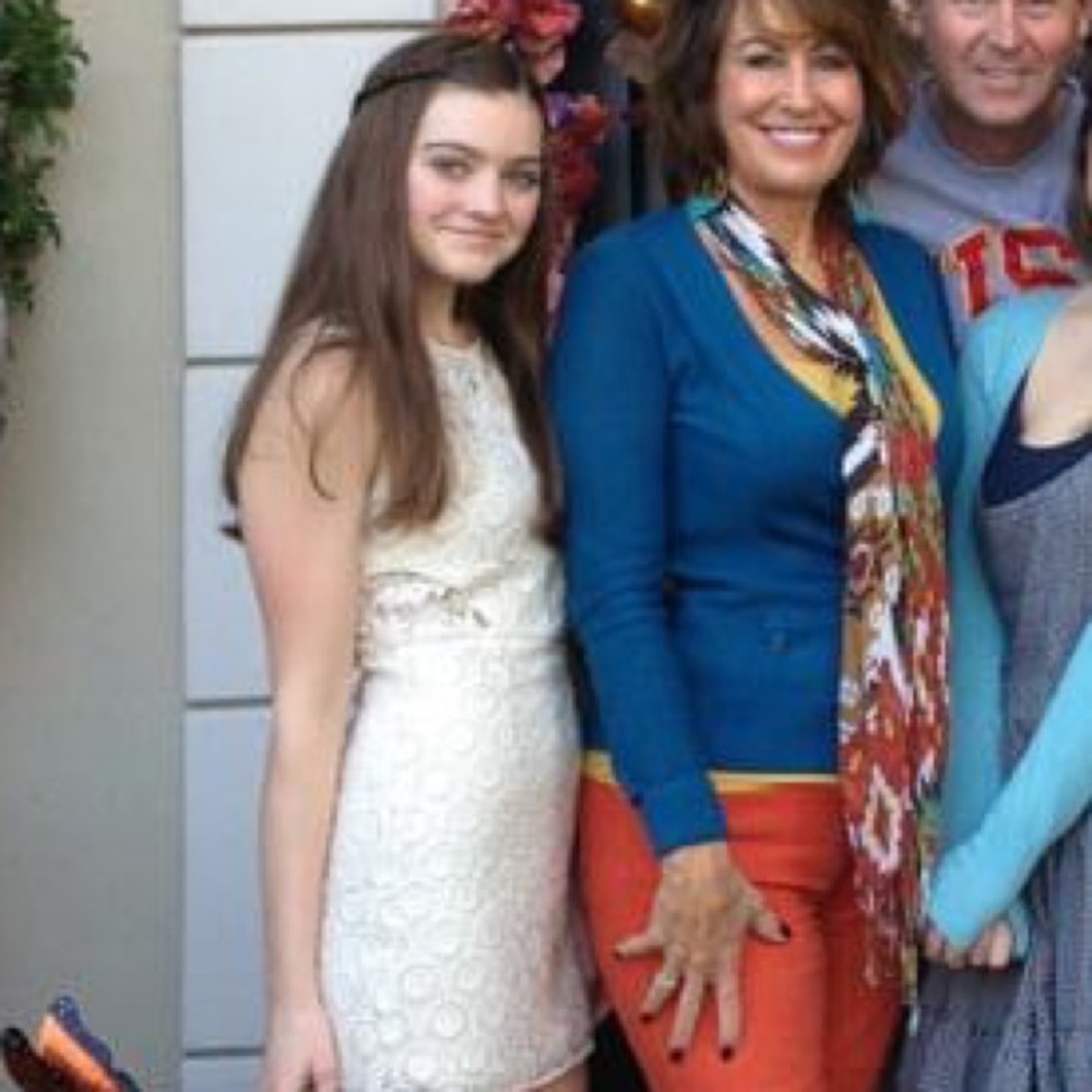 White/off white pattern dress